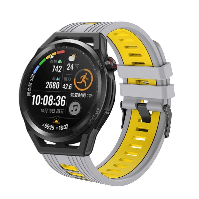GENERICO - Correa Silicona Sport 3 para SAMSUNG WATCH 4 / 4 CLASSIC - Pamarillo