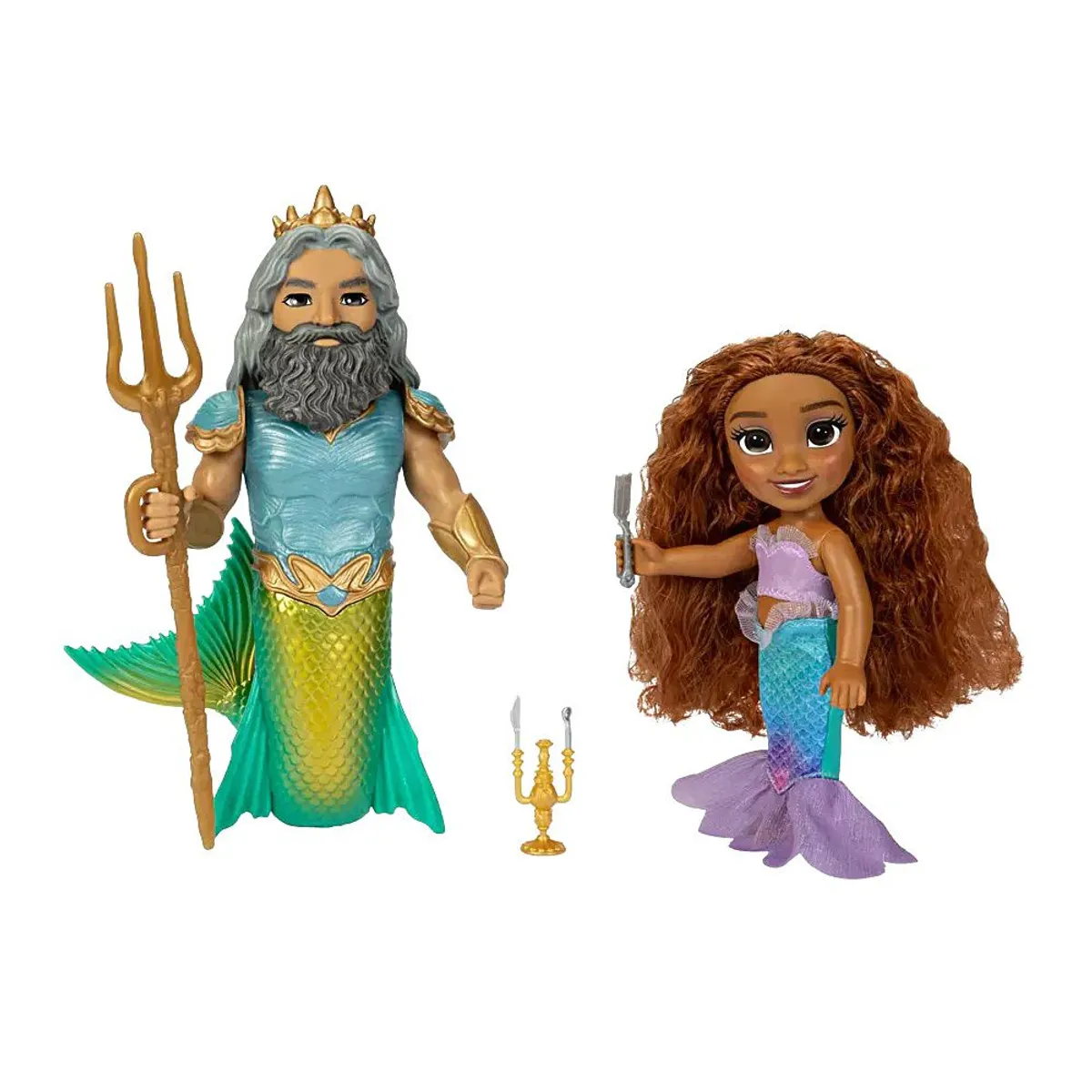 JAKKS PACIFIC - Set de Muñecos Mini Jakks Ariel y Tritón La Sirenita Live Action