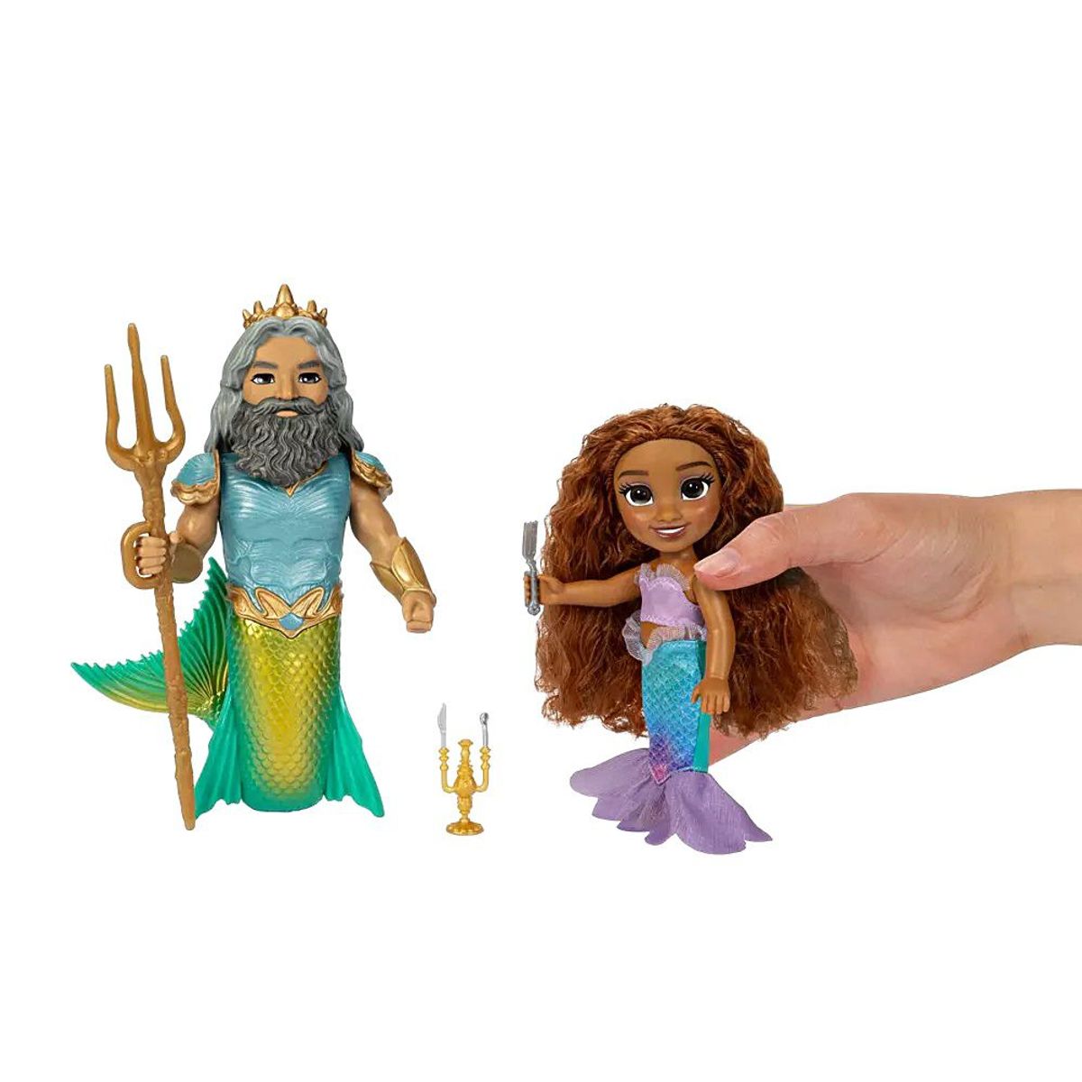 JAKKS PACIFIC - Set de Muñecos Mini Jakks Ariel y Tritón La Sirenita Live Action