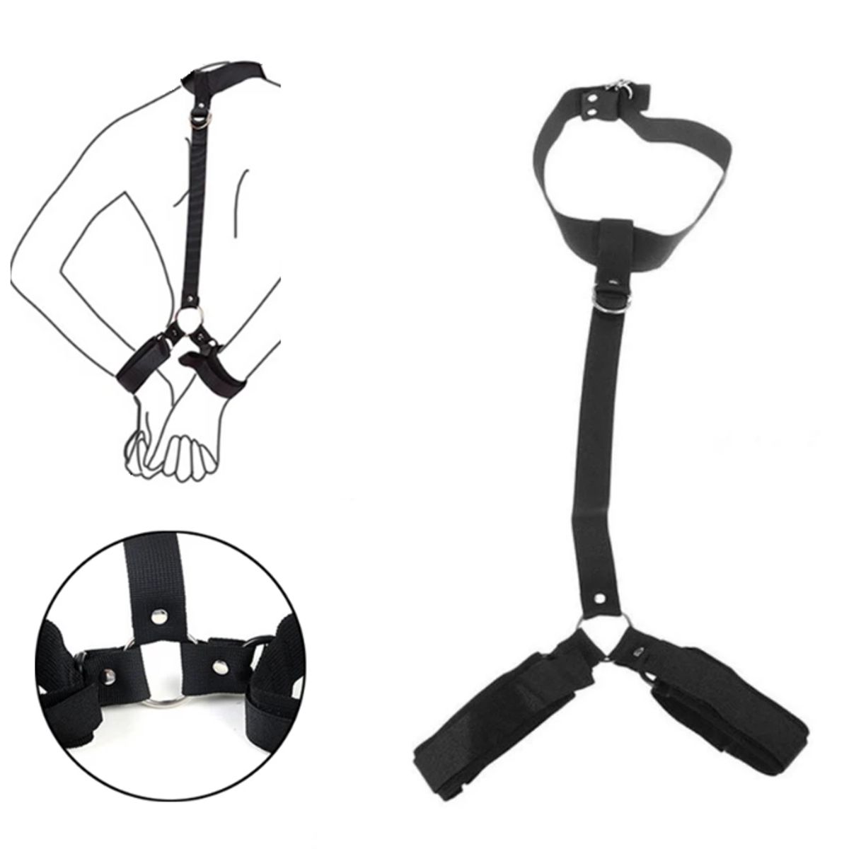 GENERICO - Esposas de cuello y manos amarrar - Bondage