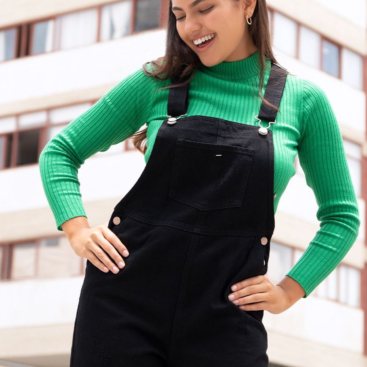 SQUEEZE - Overall Denim Wide Leg Mujer