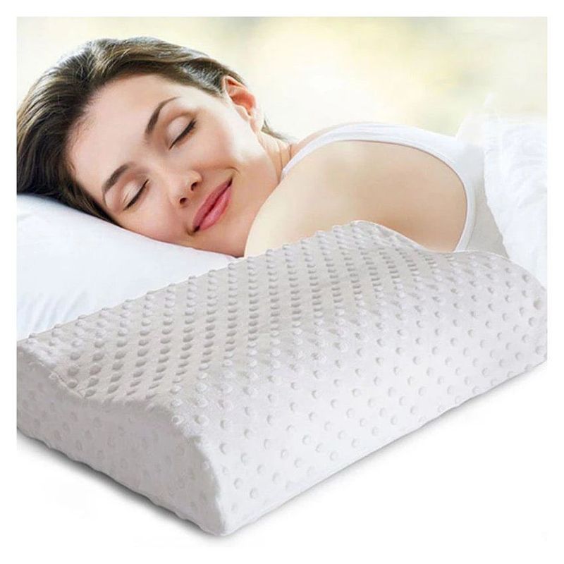GENERICO - Almohada Antiacaros Cervical Ortopédica Viscoelástica  Funda.