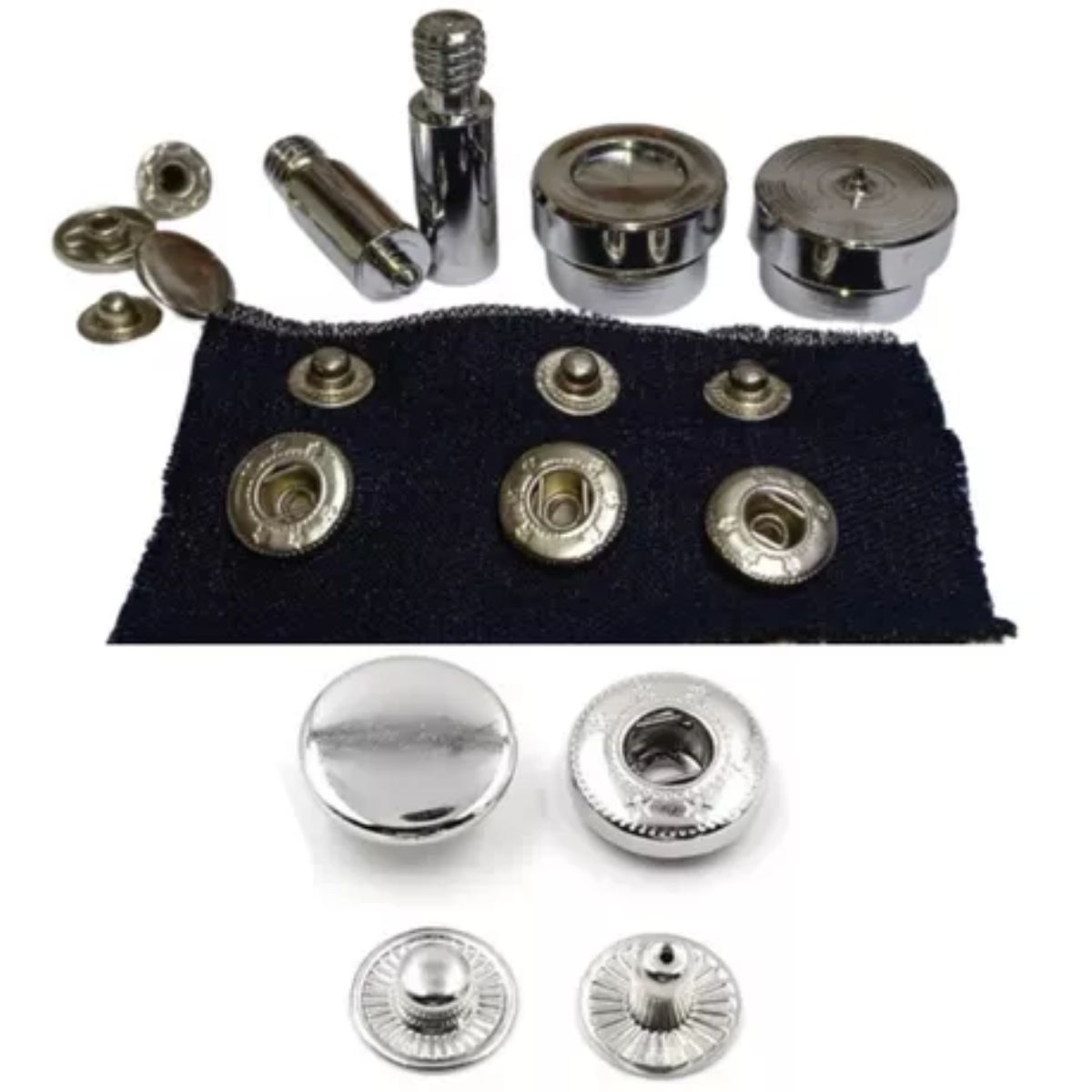 GENERICO - 200 UND Broche Metálico Vt5 -12mm Sistema Chupón Más TROQUEL