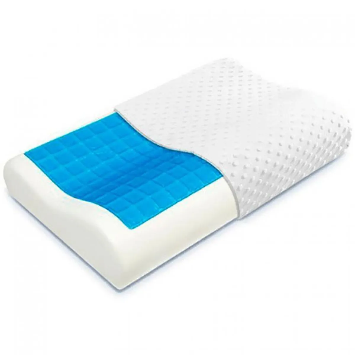 GENERICO - Almohada Antiacaros Con Gel Cervical Ortopédica Viscoelástica  Funda.