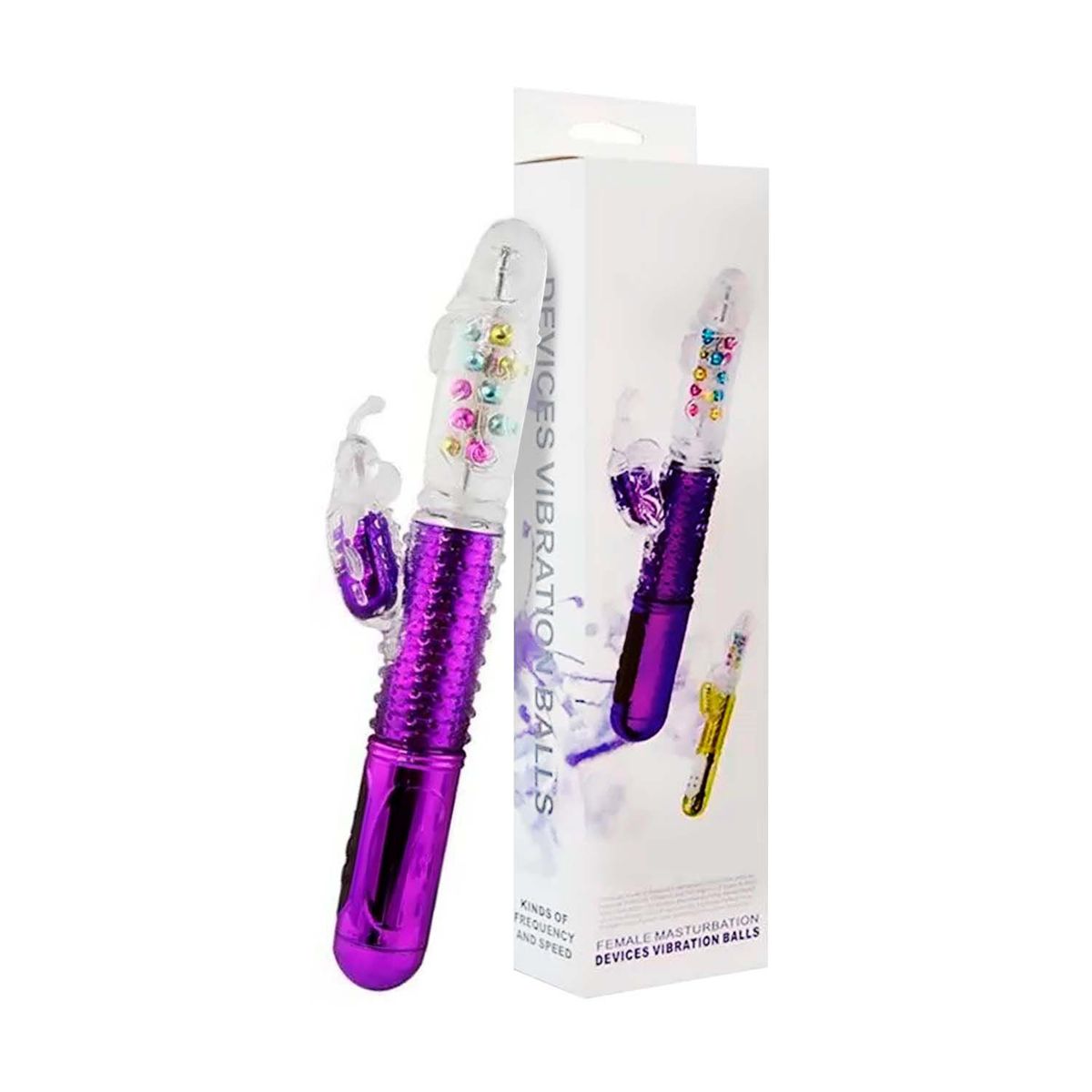 BUYPAL - Vibrador Mariposa 36 Vibraciones Potente Rotación 360° Morado