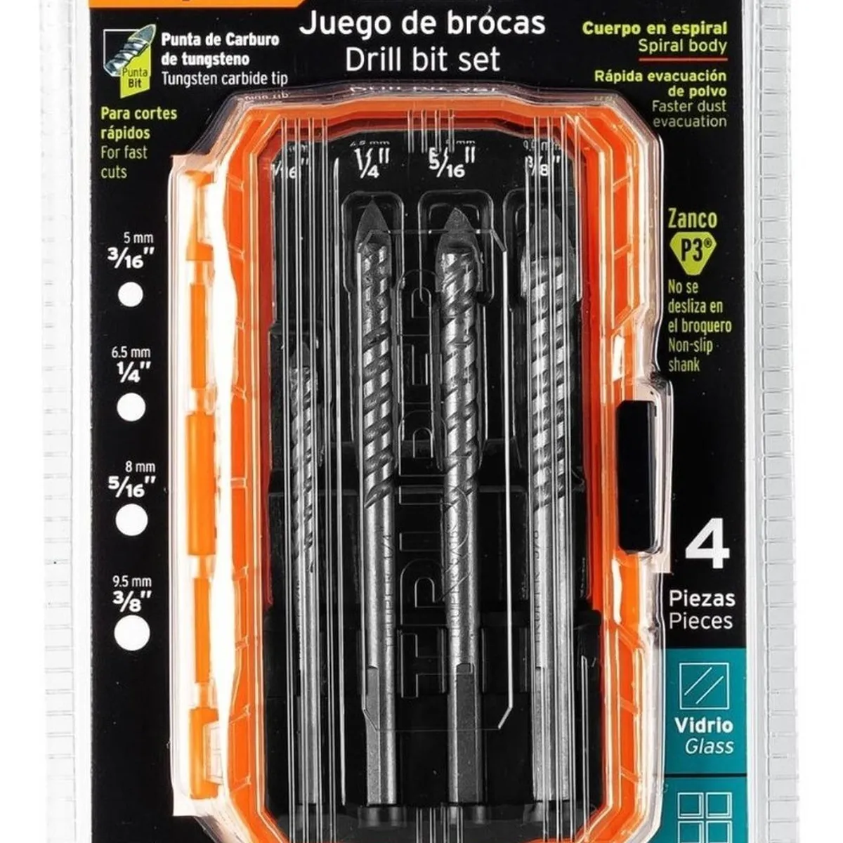 TRUPER - Juego de 4 brocas para vidrio y mayolica Truper Expert