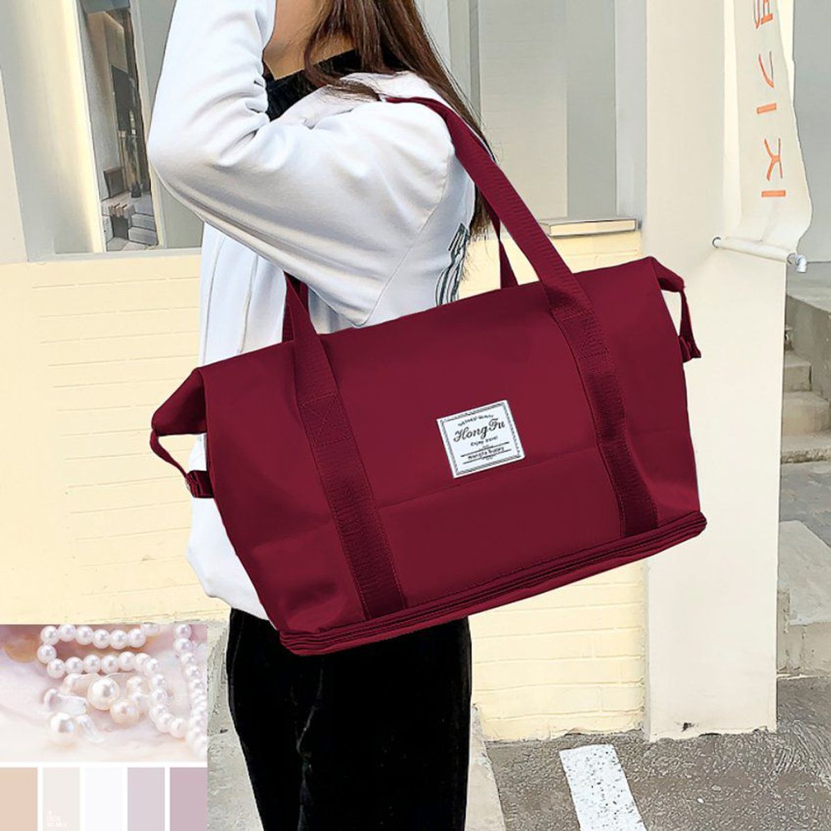 GENERICO - Bolso de viaje cartera expandible impermeable rr