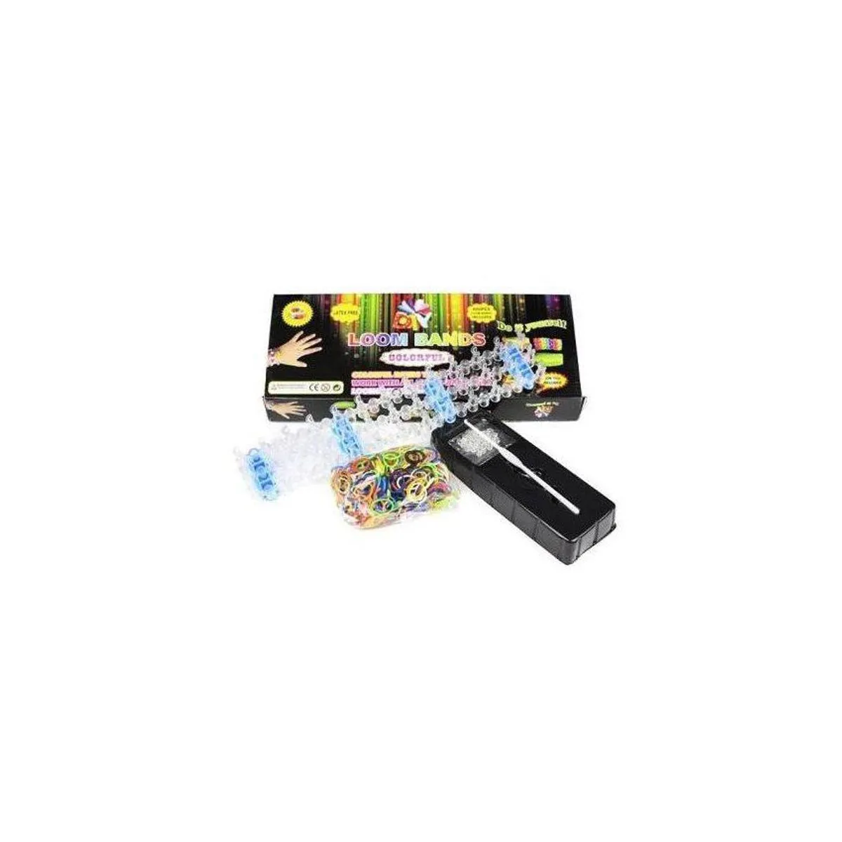 GENERICO - Kit para armar pulseras y tobilleras loom bands