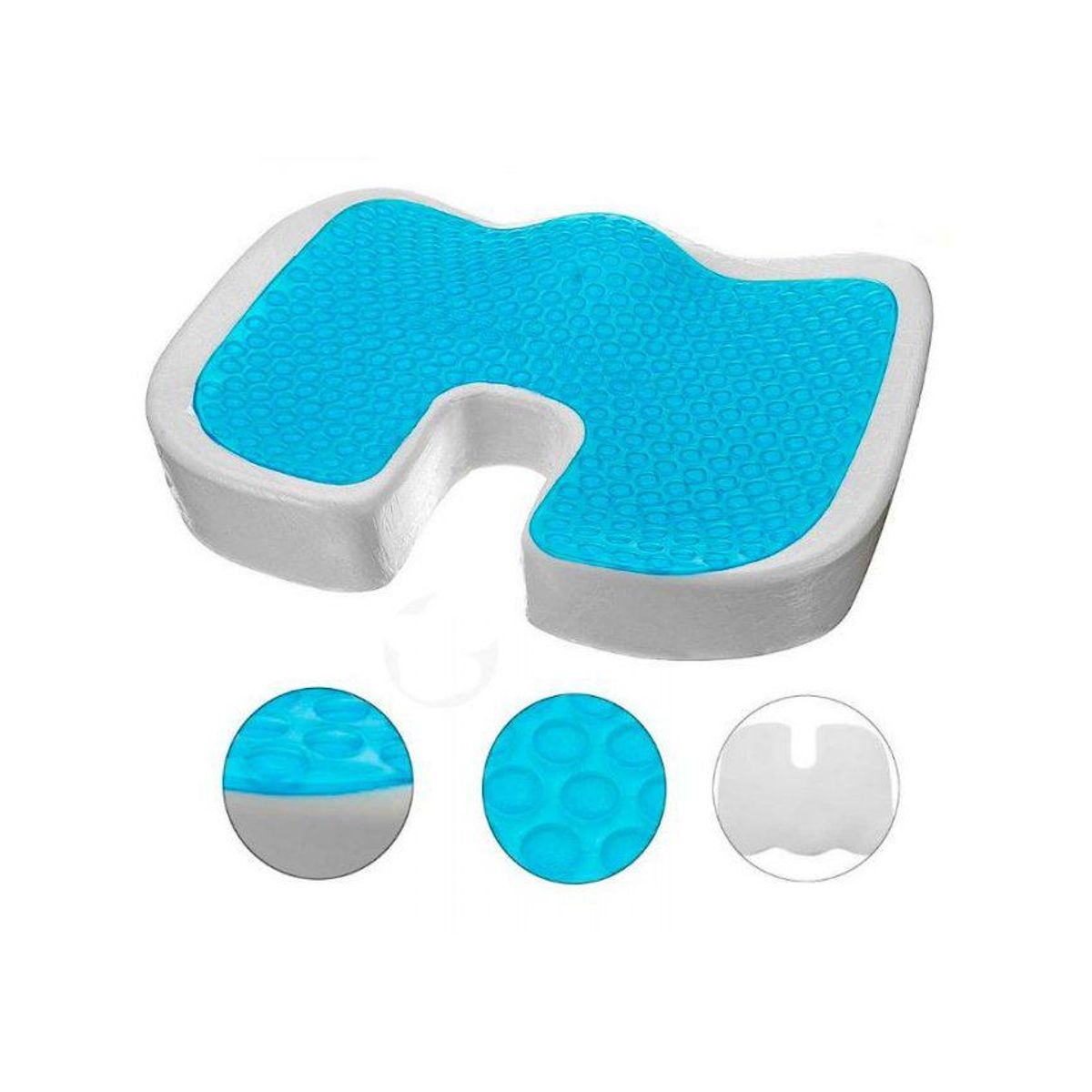 HOLGU - Asiento con gel ortopedico cervical y lumbar  funda