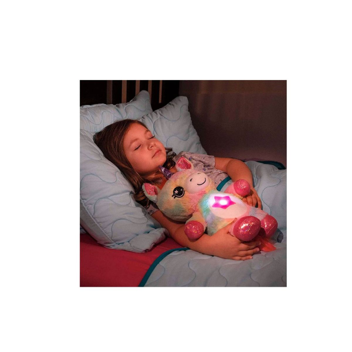 GENERICO - Peluche con proyección de luz - unicornio arcoiris