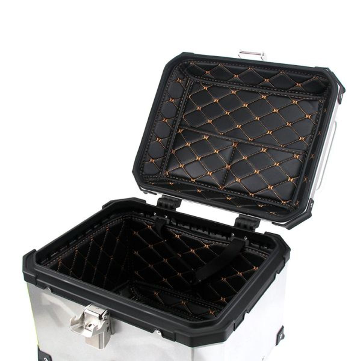 GENERICO - Cajuela de Aluminio 45LT Cromado Para Moto