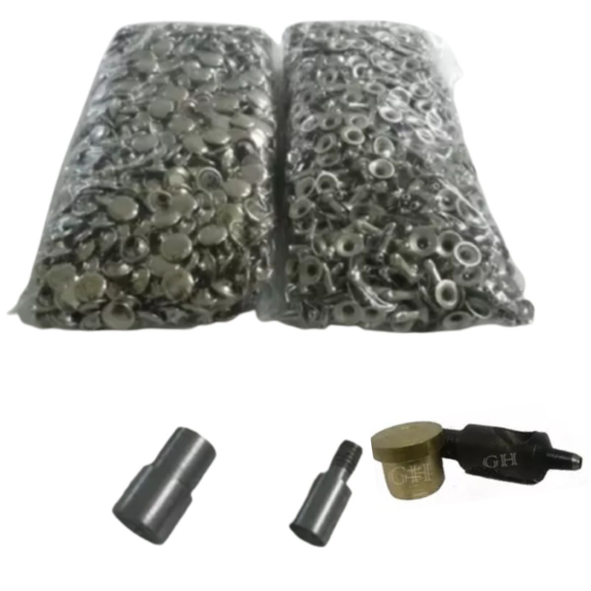 GENERICO - Remachadora Manual Con Remaches Troquel Sacabocado -COMPLETO