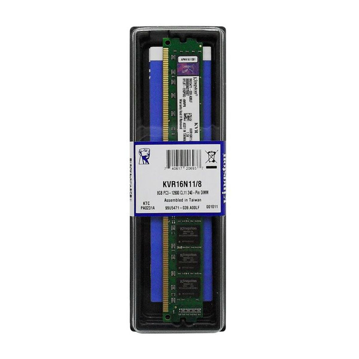 KINGSTON - Memoria Ram - Ddr3 8gb 1600mhz - Kingston Para PC