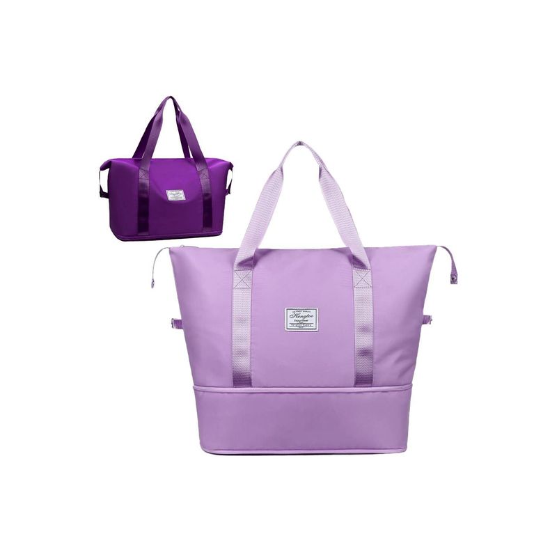 GENERICO - Bolso de viaje cartera expandible impermeable morados