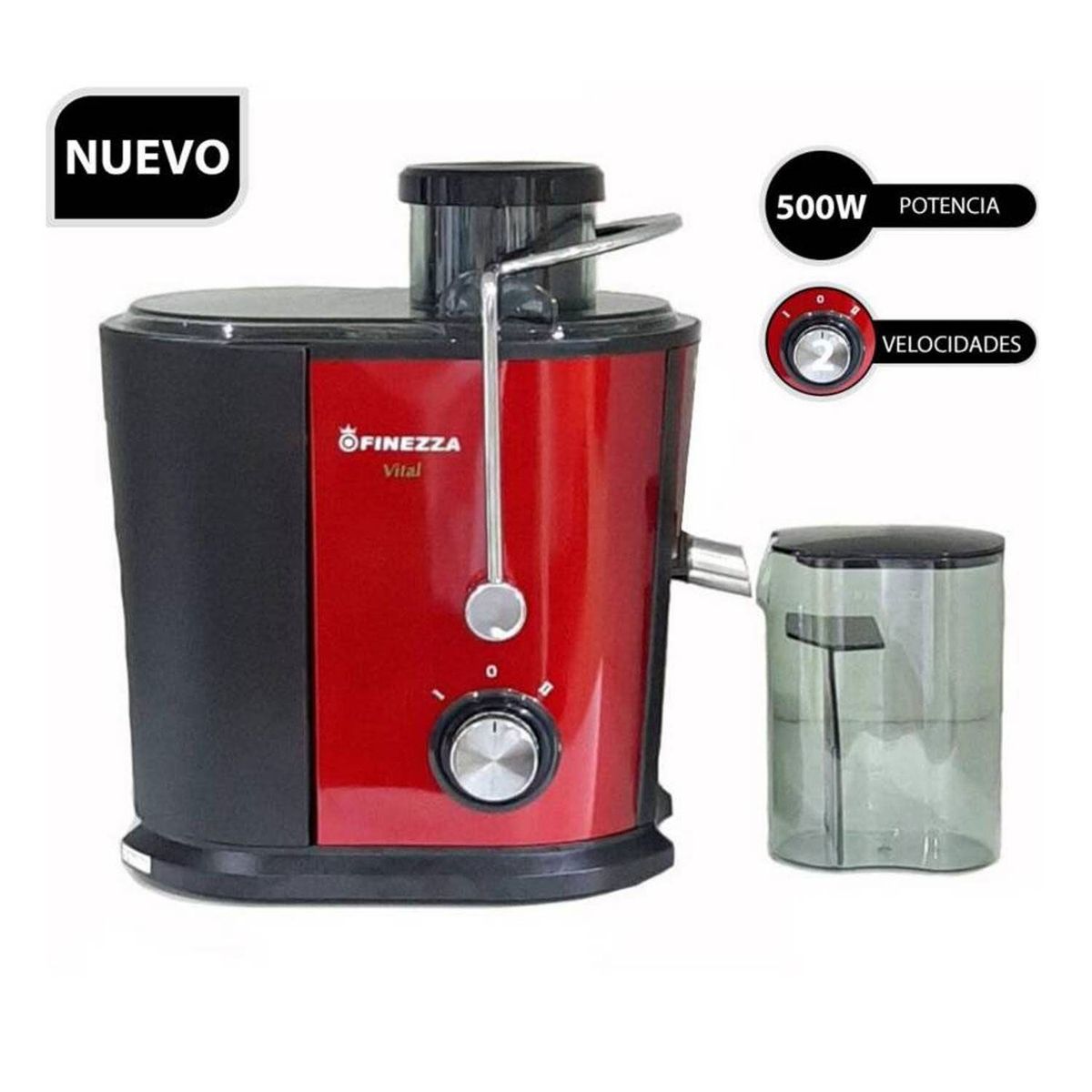 FINEZZA - Extractor de Jugos 500 Watts FZ-6096EX