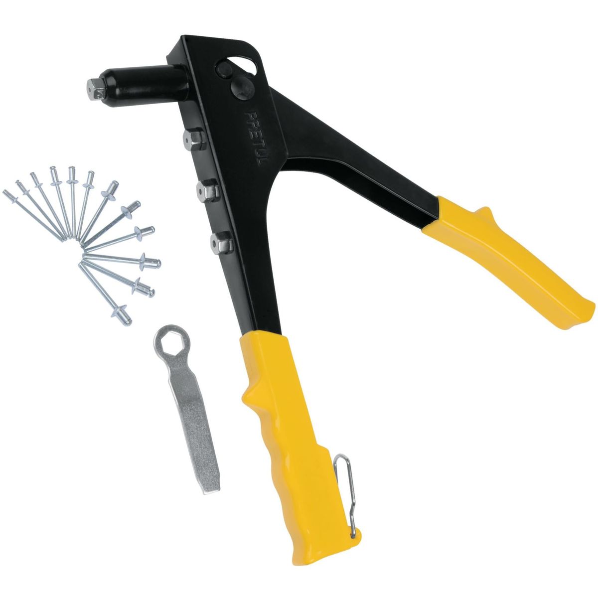 PRETUL - Remachadora profesional10" con 60 remaches, Pretul