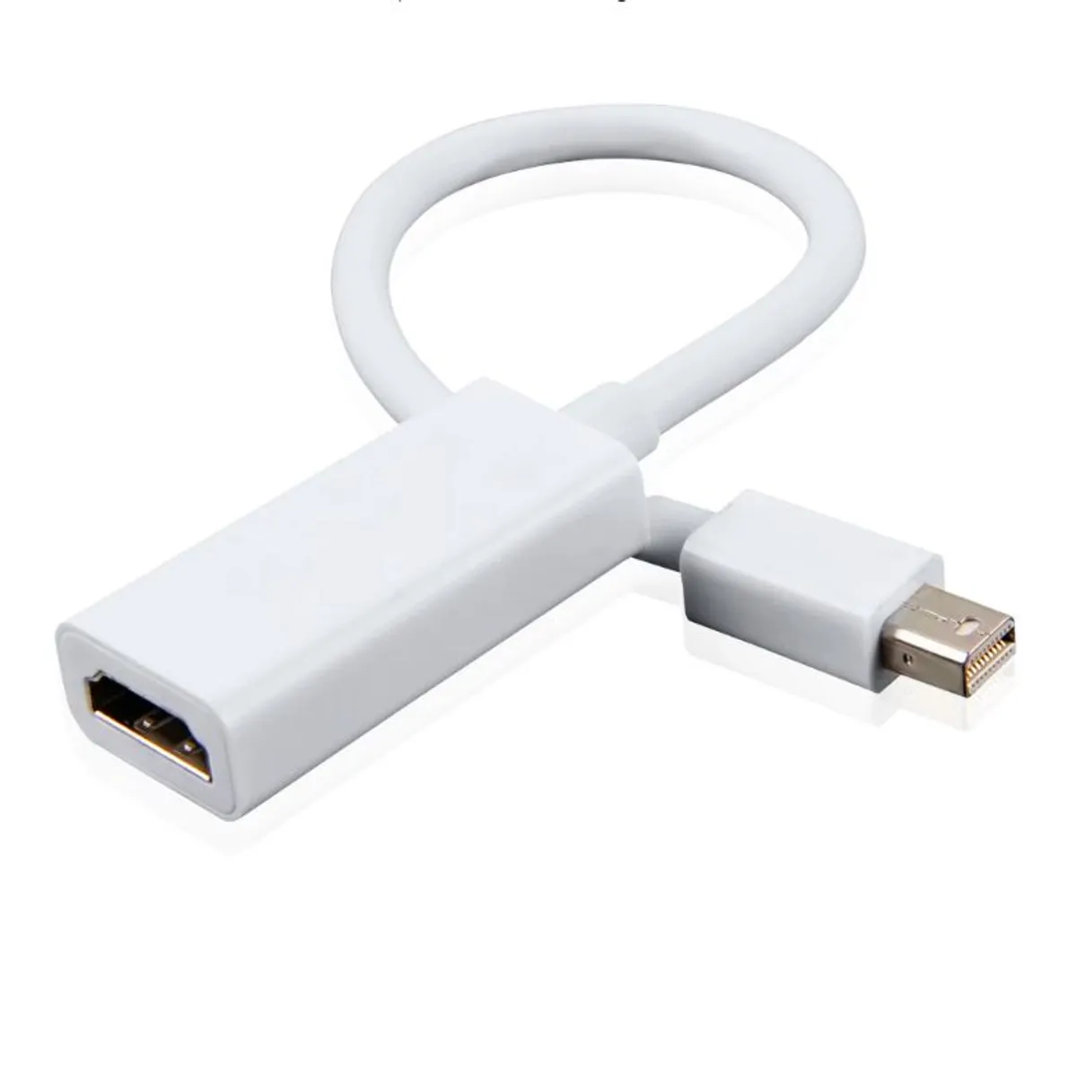 GENERICO - CABLE ADAPTADOR CONVERTIDOR MINI DISPLAYPORT DP A HDMI BLANCO