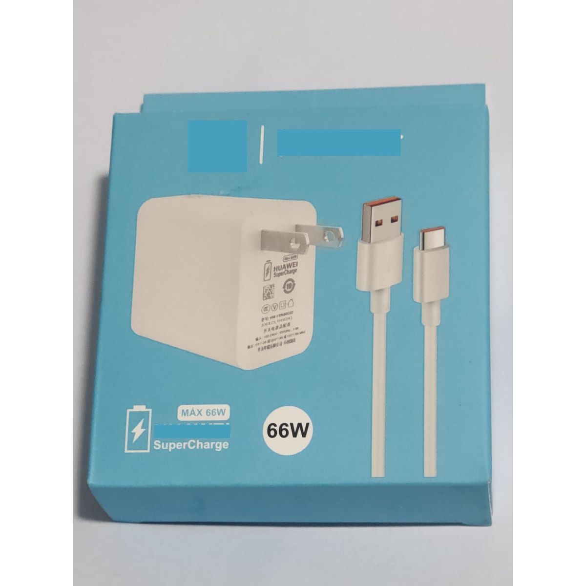 GENERICO - CARGADOR SUPER RAPIDA 66W - COMPATIBLE  HONOR - HUAWEI - NUEVO - CAJA
