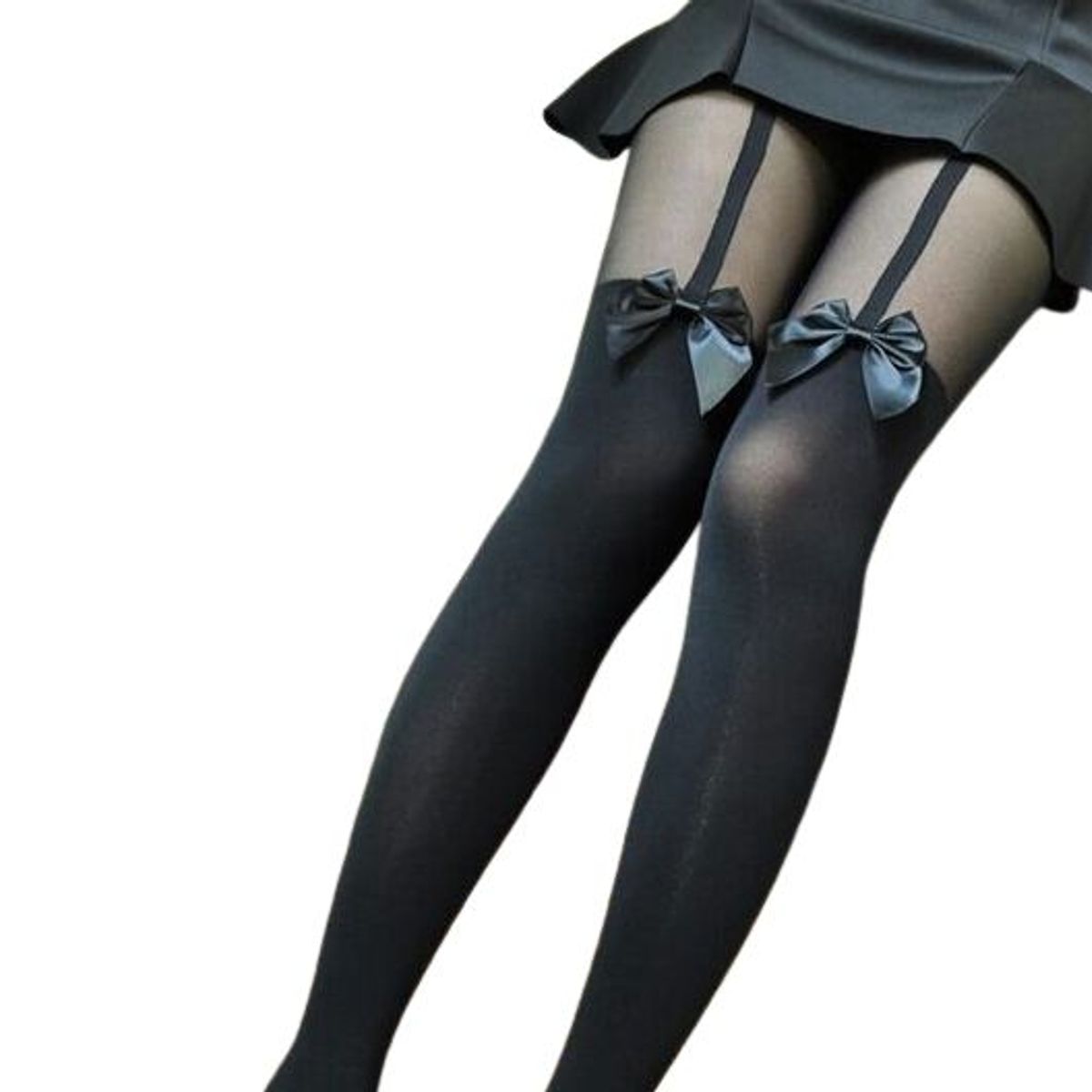 GENERICO - Sexy Medias Especiales con Listones Negros