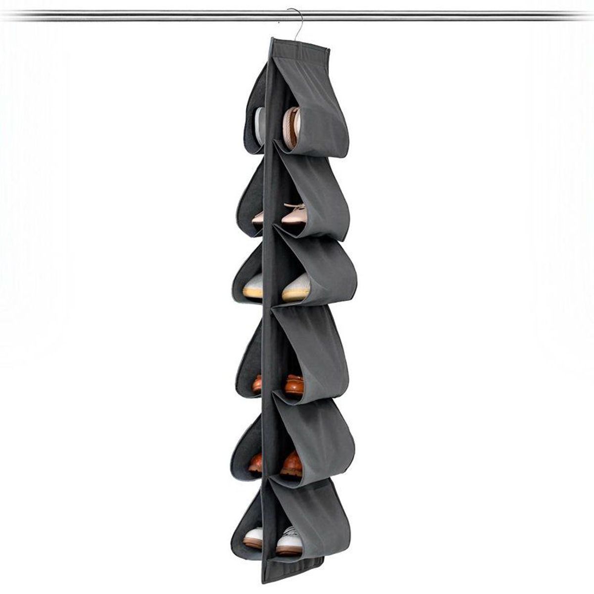 GENERICO - Organizador colgador de zapatos para closet zapatera colgante gris 019c