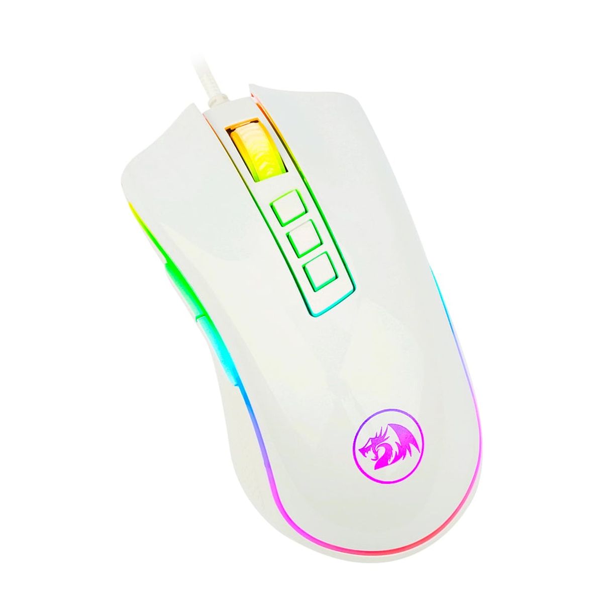 REDRAGON - Mouse REDRAGON Cobra M711W White RGB 10000 DPI 8 Botones USB