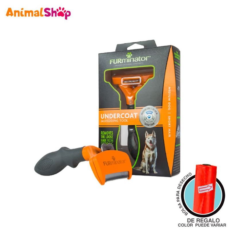 FURMINATOR - Cepillo Para Perro Mediano Furminator Pelo Corto