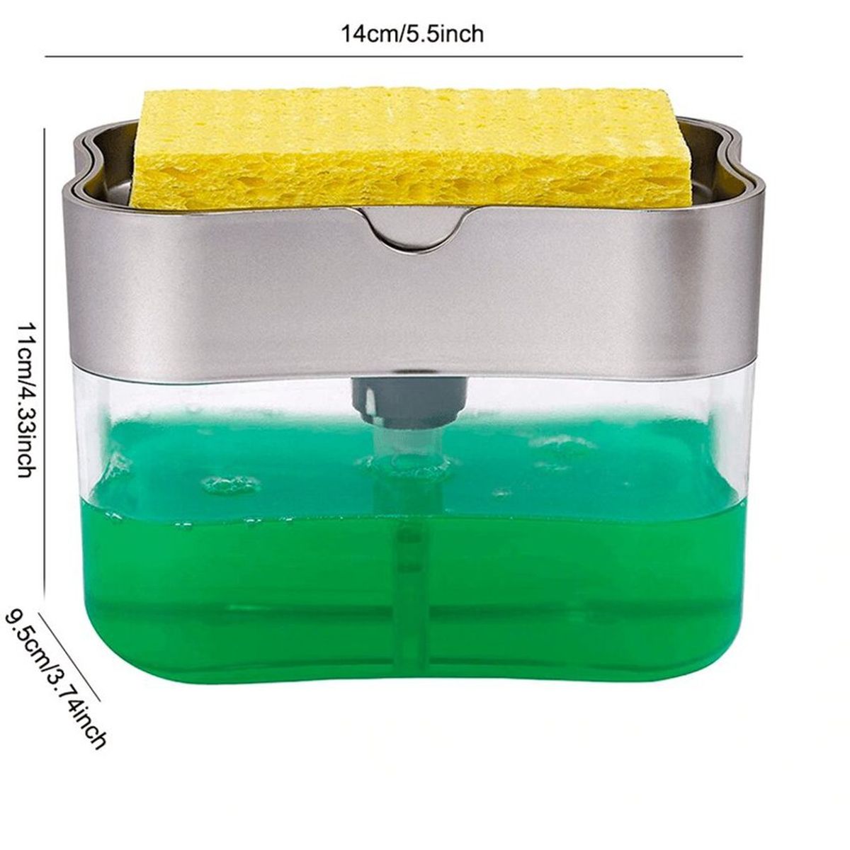 GENERICO - Dispensador de jabón líquido para cocina baño  esponja