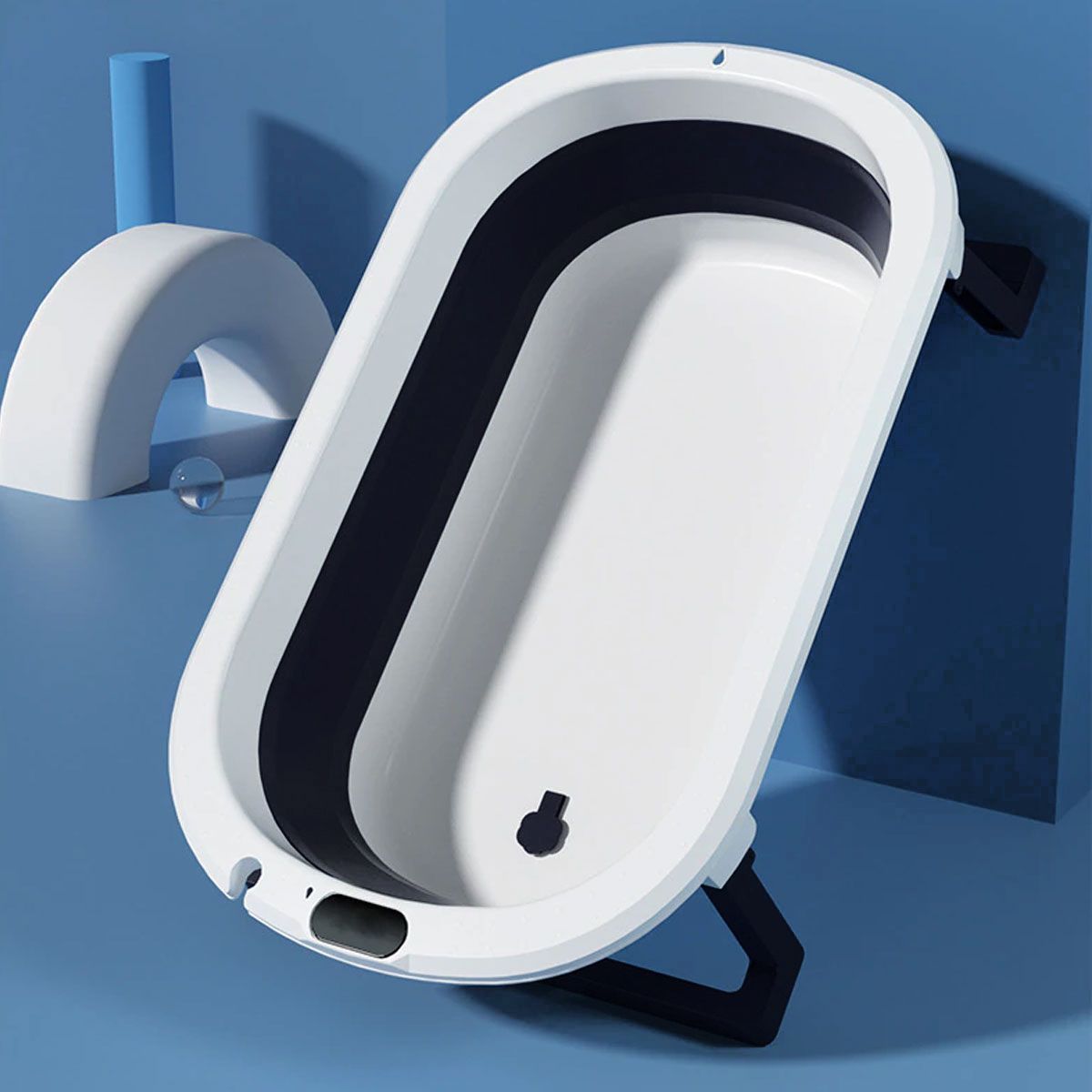 GENERICO - Bañera tina plegable portátil bebé Azul oscuro