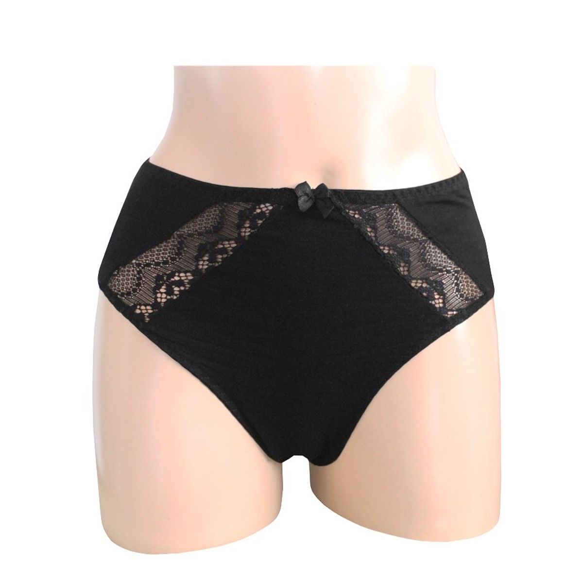 Peter Pan - Trusa Algodón Lycrado con Blonda Peter Pan Negro