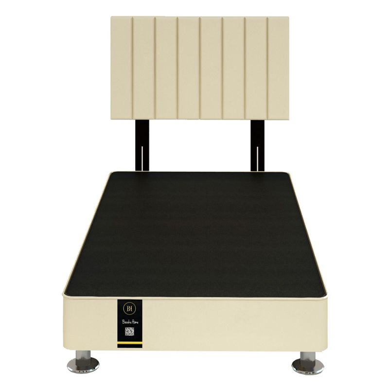 BARAKA HOME - Dormitorio Linz + Cabecera Neuss Pata Desmontable 1.5 Plz - Ivory