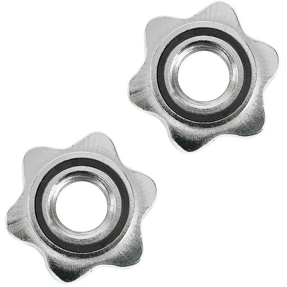 HOLGU - Barra z cromado pesas 1.20 cm + 2 seguros