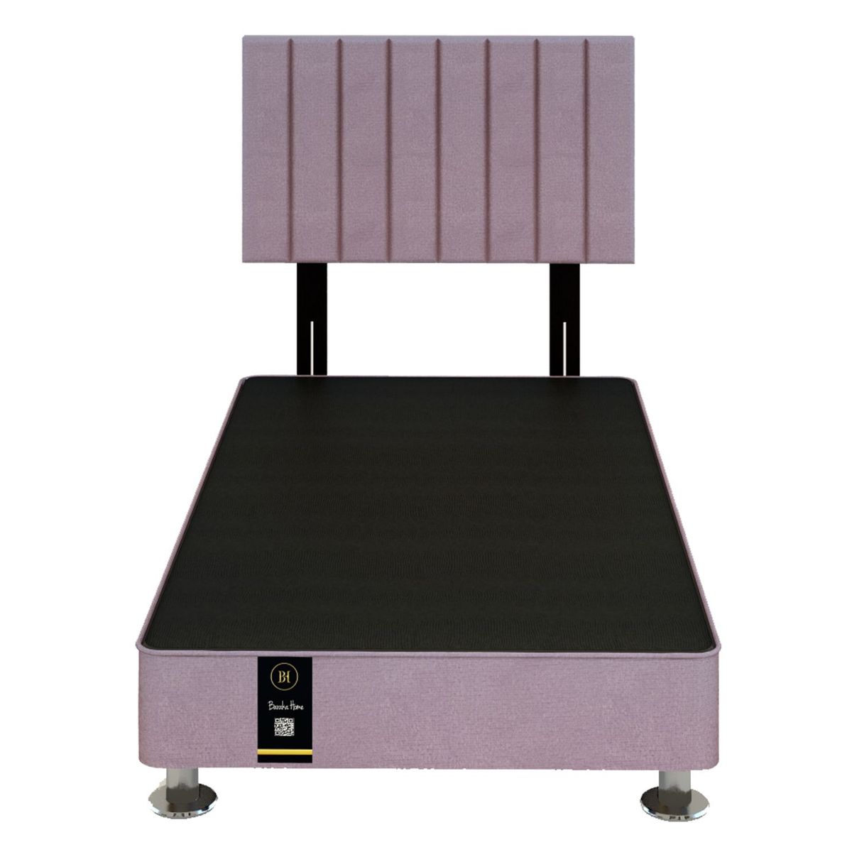 BARAKA HOME - Dormitorio Linz + Cabecera Neuss Pata Desmontable 1.5 Plz - Lila