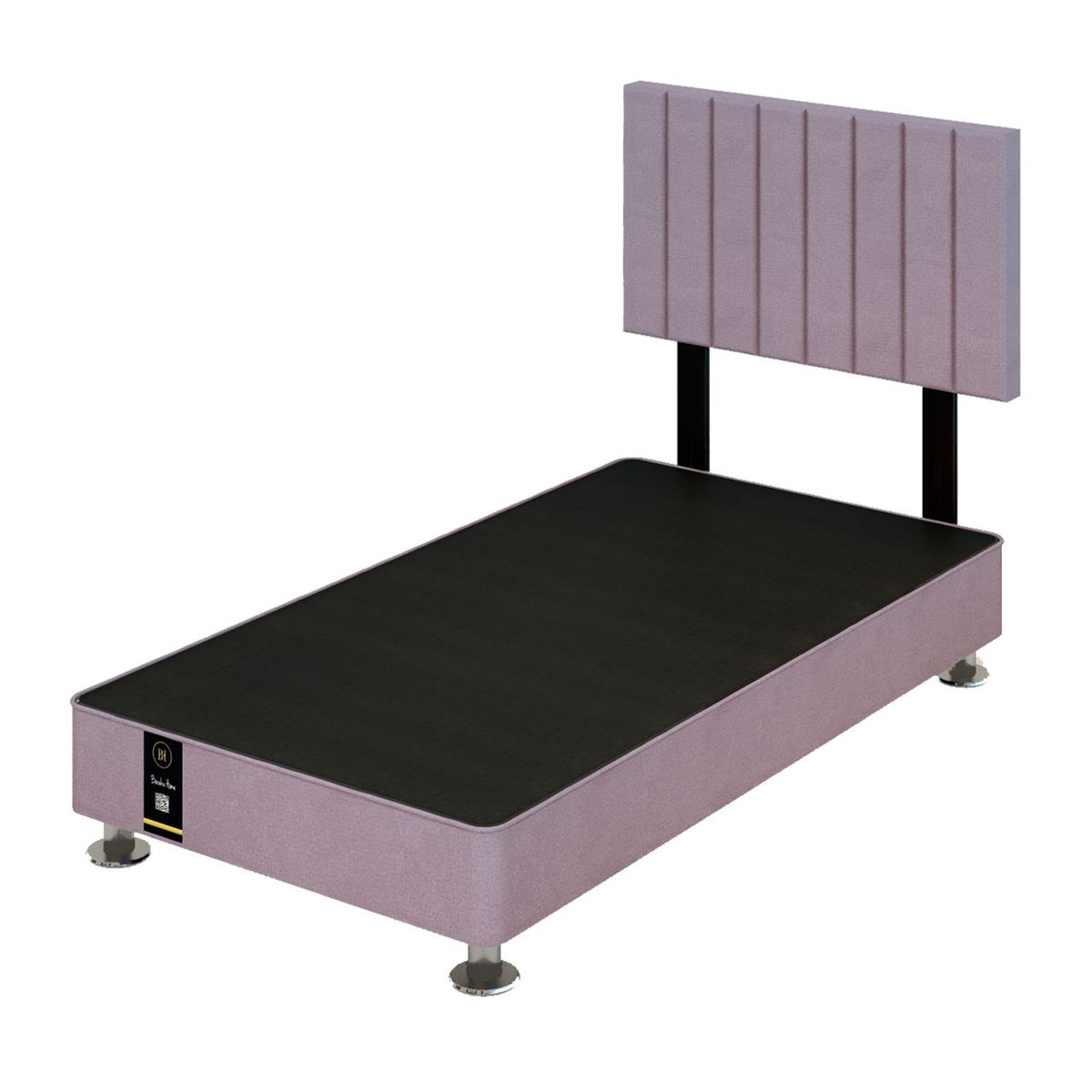 BARAKA HOME - Dormitorio Linz + Cabecera Neuss Pata Desmontable 1.5 Plz - Lila