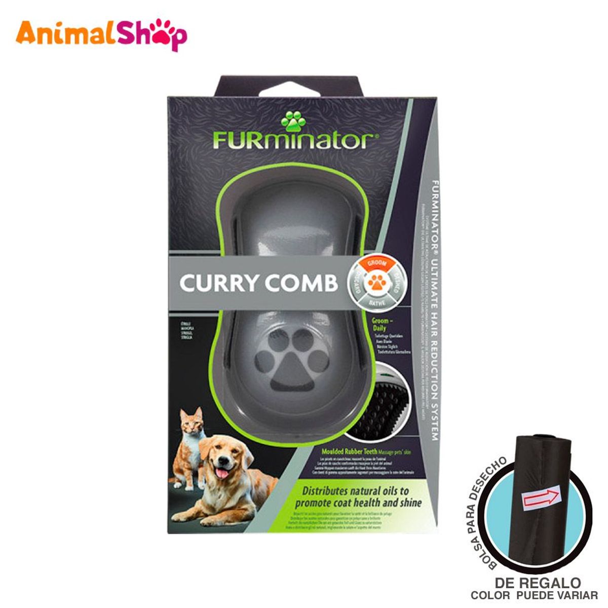 FURMINATOR - Cepillo De Mano Para Perro Gato Furminator