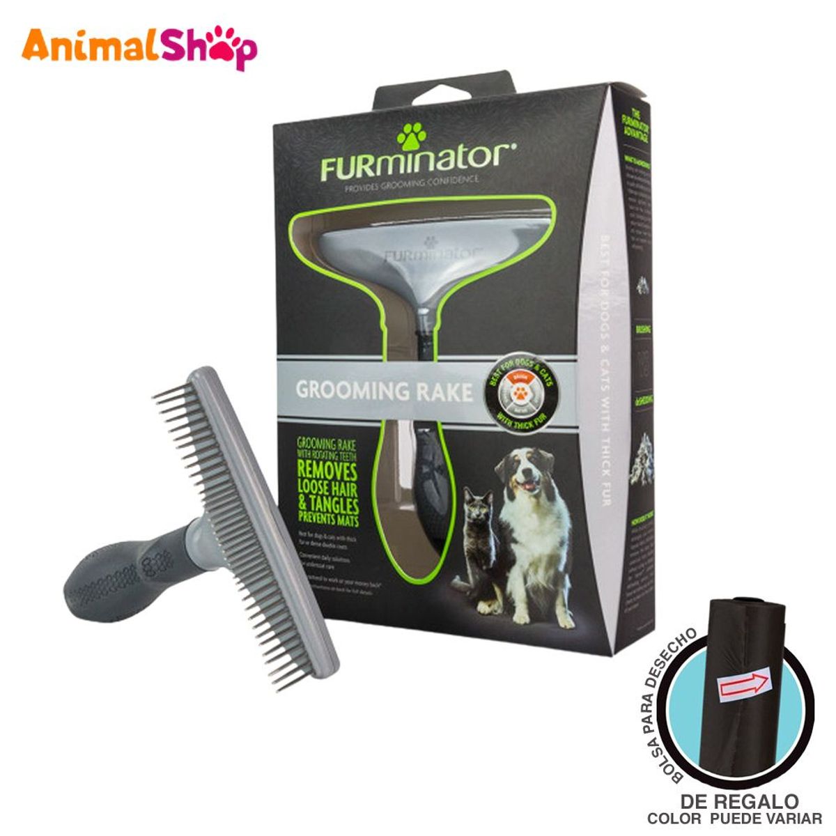 FURMINATOR - Rastrillo Eliminador De Pelo Para Perro Gato Furminator
