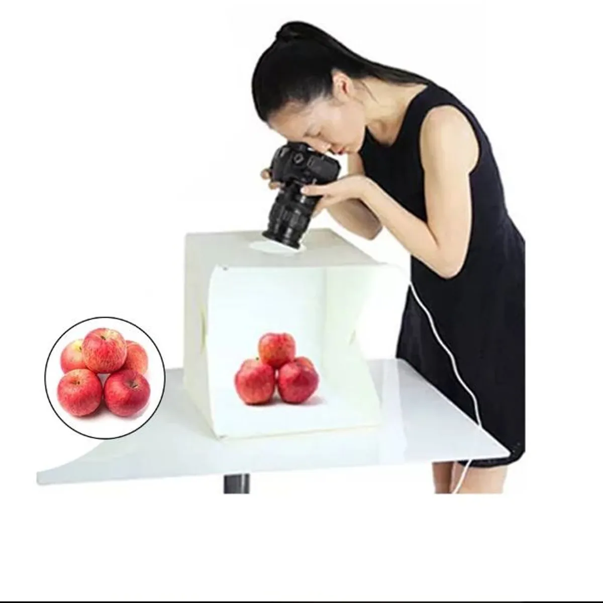 OEM - Caja de luz para Fotografía Fotoestudio con 2 barras LED 22cm Puluz