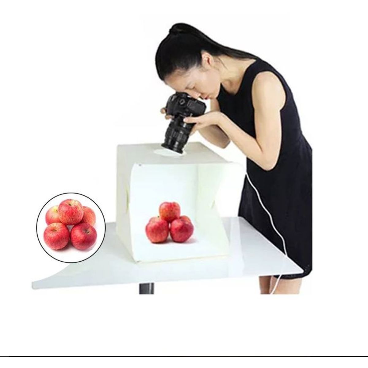 OEM - Caja de luz para Fotografía Fotoestudio con 2 barras LED 22cm Puluz