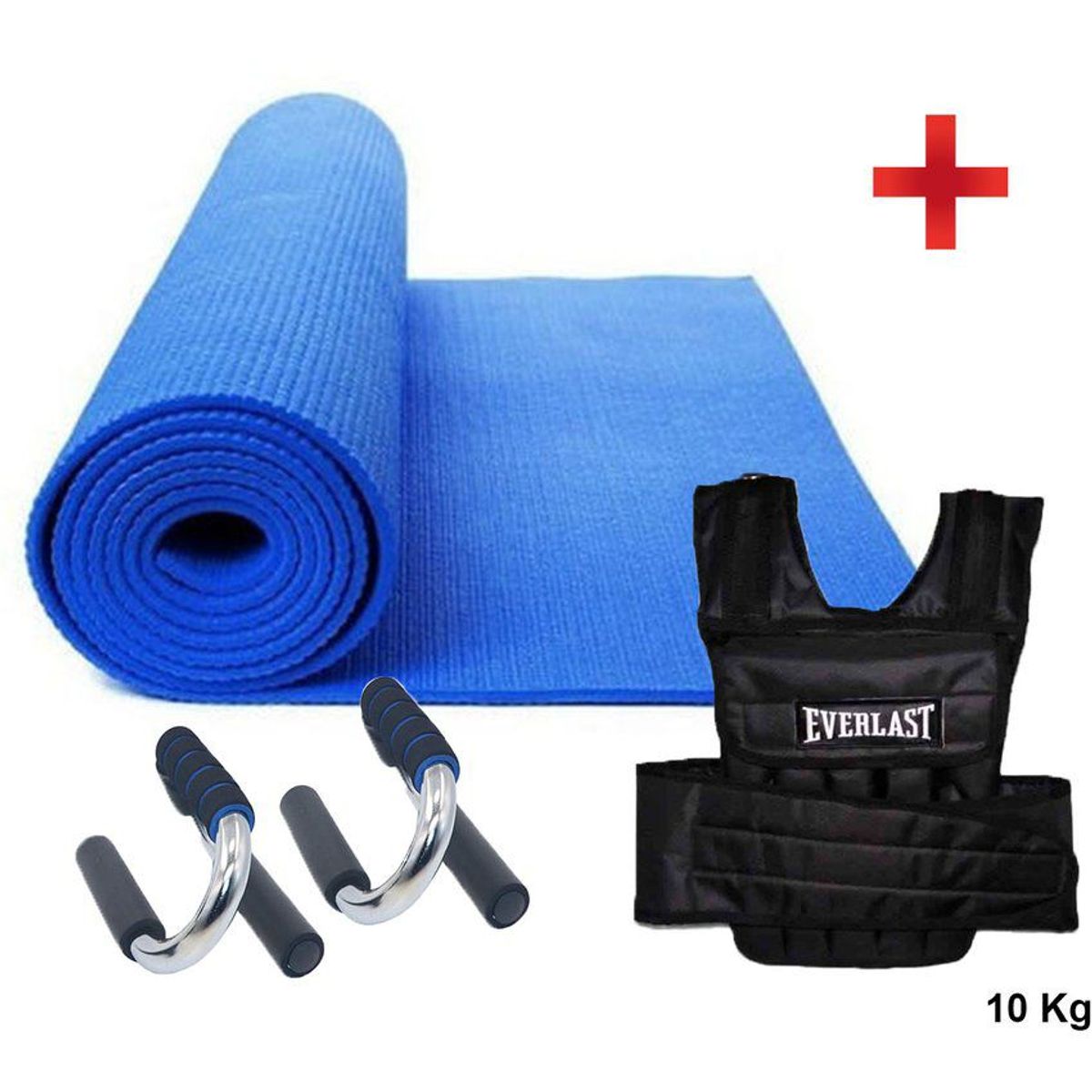 GENERICO - Barra Push Up Tipo S  Mat 6mm  Chaleco 10kg