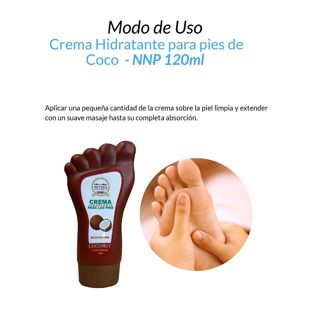 NEVADA NATURAL PRODUCTS - 2 Crema Hidratante para pies de Coco - NNP 120ml
