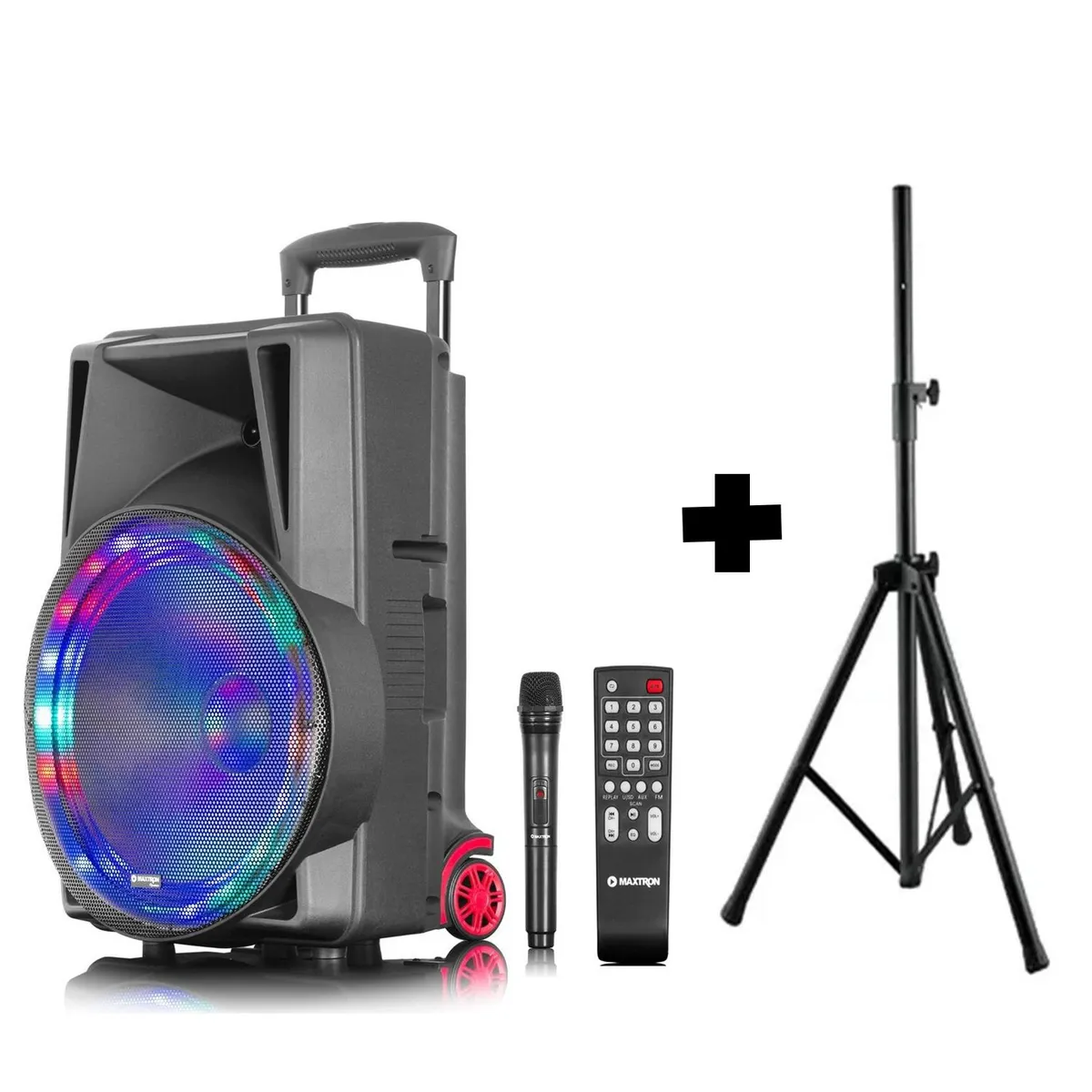 MAXTRON - Parlante Activo Maxtron MX115-V  Avalon Woofer15" con soporte SPS502M