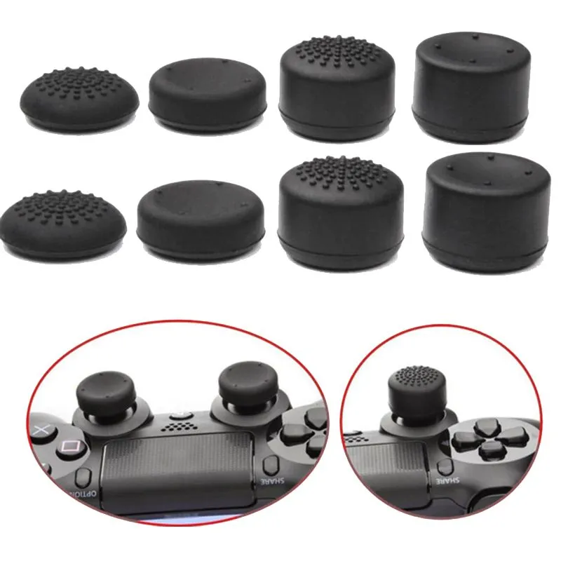 VARIOS - Set 8 und Grips PS4 PS5 Protectores de JoyStick Mando PS5 PS4 Negro