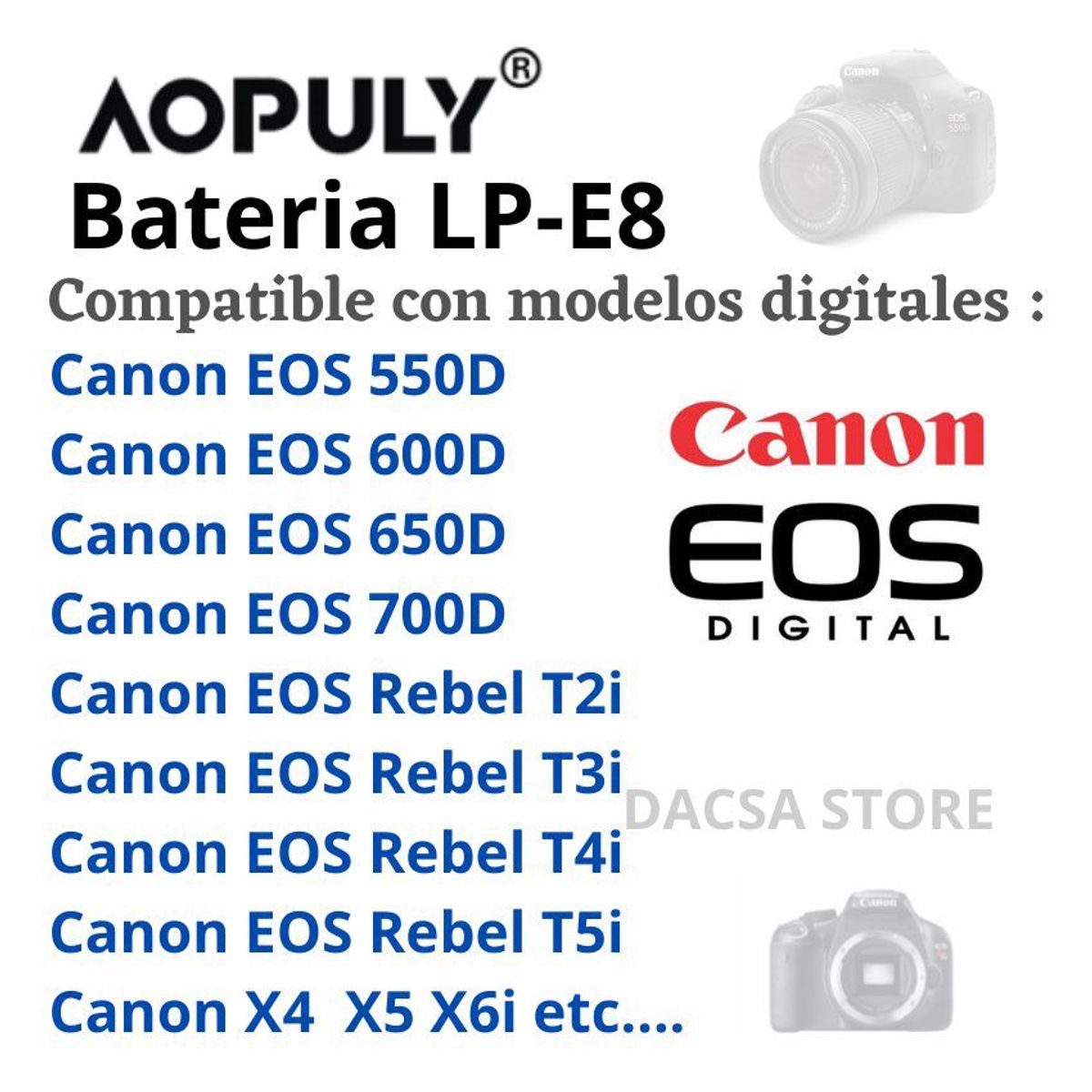 GENERICO - Cargador para canon lc-e8 para lp-e8 - t2i t3i t4i t5i nuevo