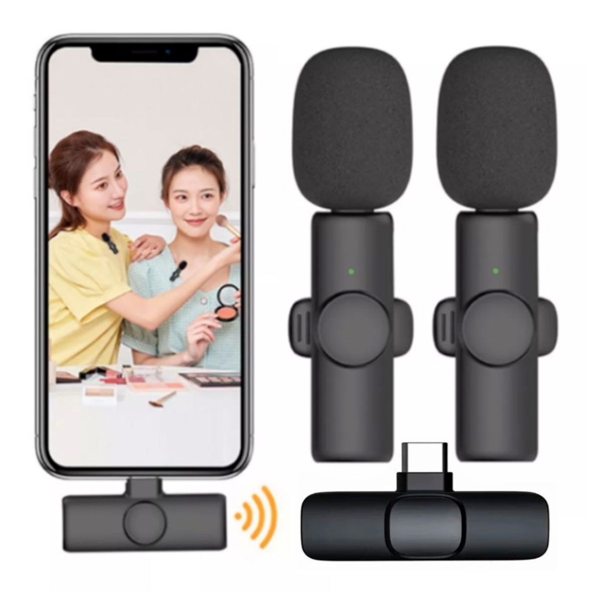 GENERICO - MICROFONO SOLAPERO INALAMBRICO PECHERO PARA CELULAR TIPO C  ANDROID