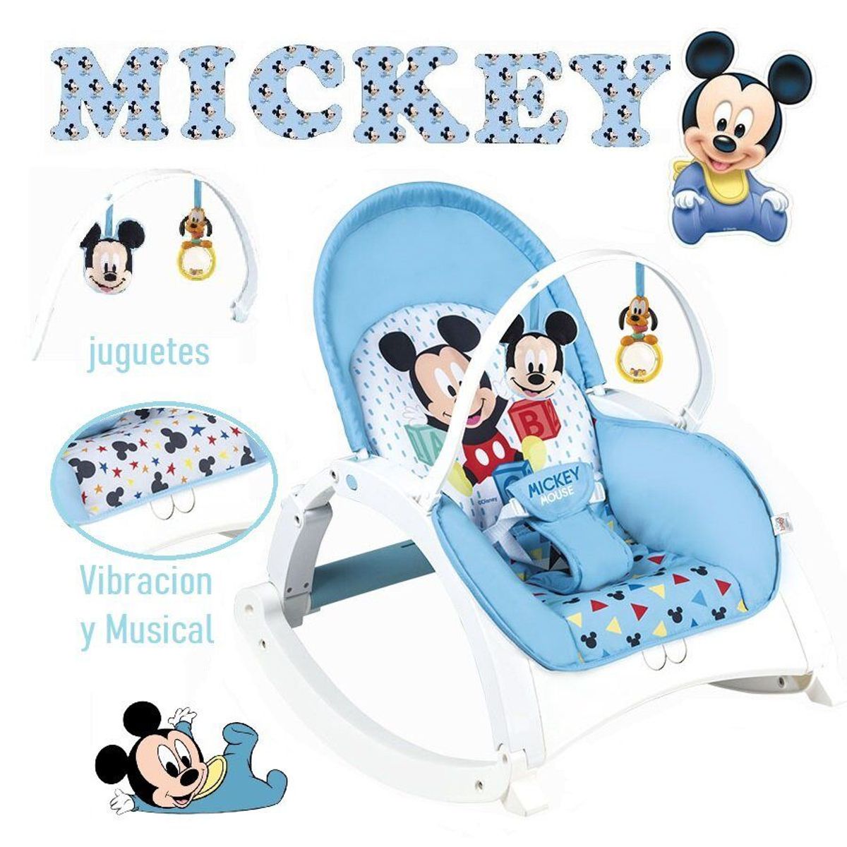 BABY - Mecedora bouncer vibrador Musical y Sonido