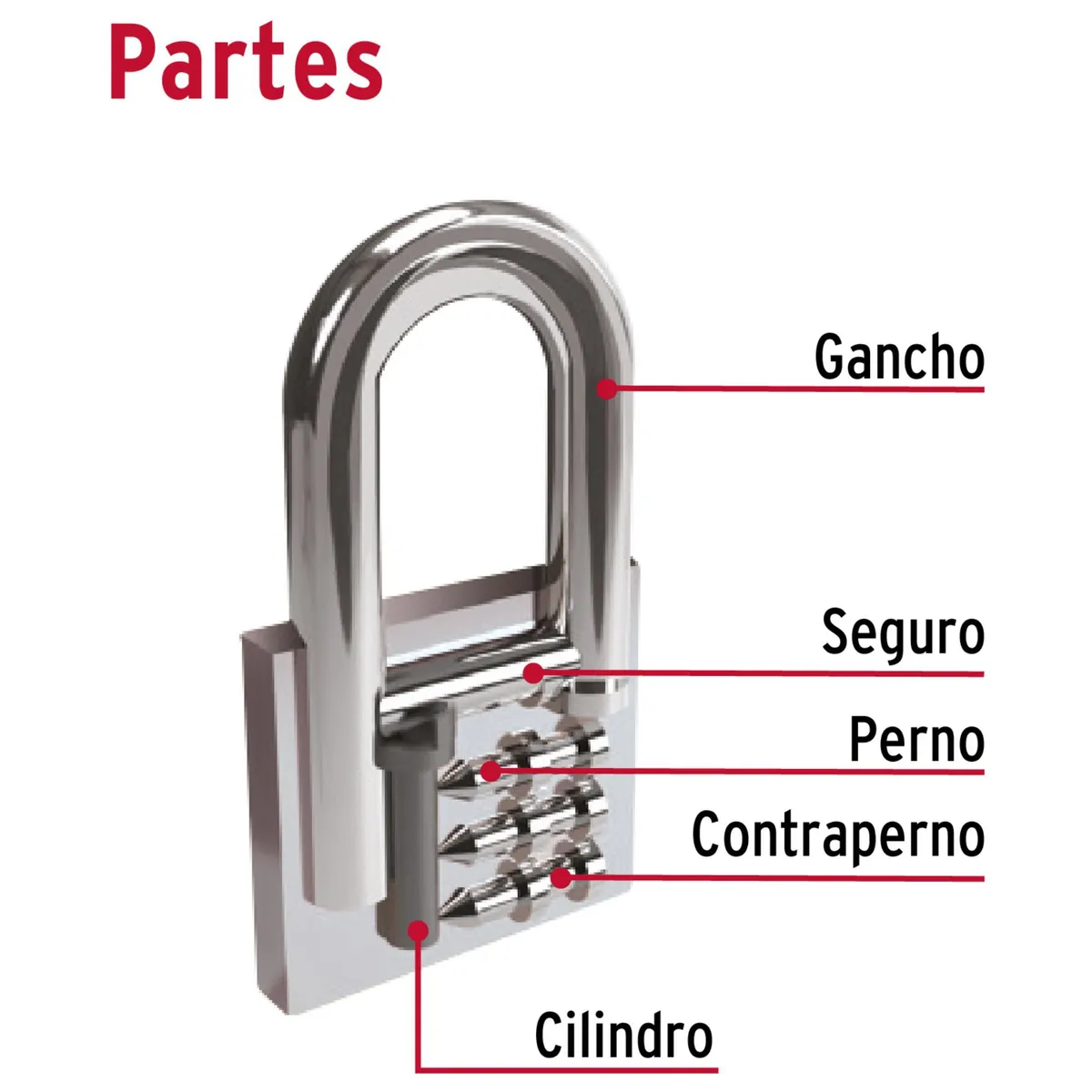 HERMEX - Candado 50 mm, Hermex