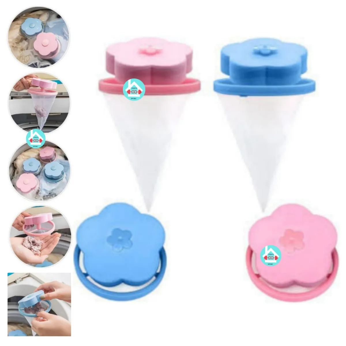 GENERICO - Pack x4 Filtro Atrapa Pelusas para Lavadora