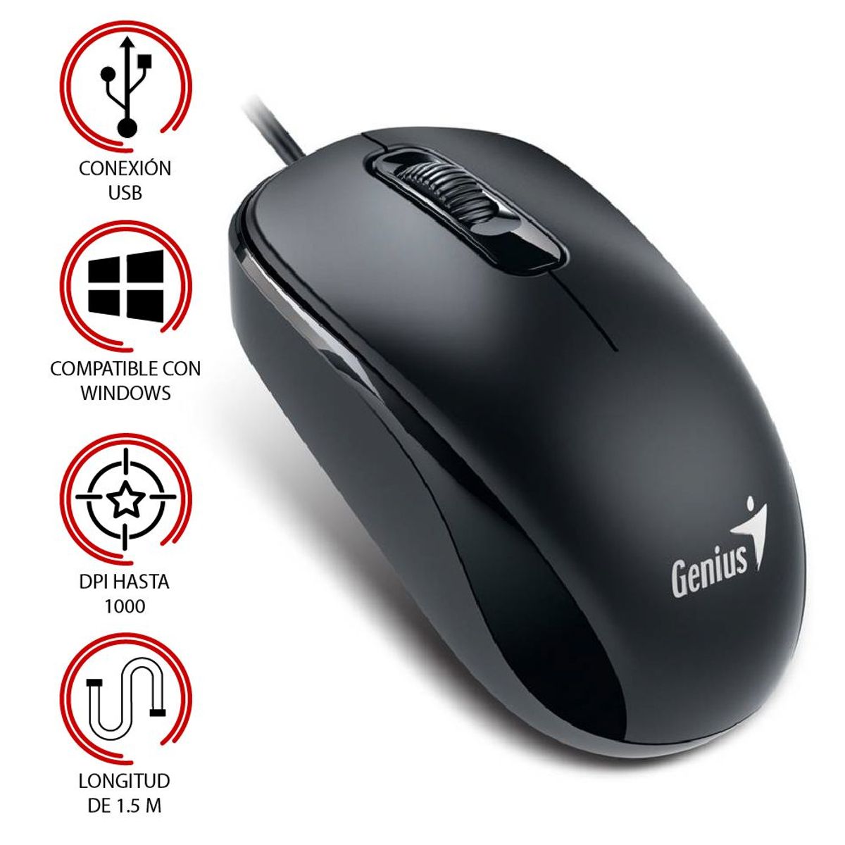 GENIUS - Mouse Genius DX-110  Negro