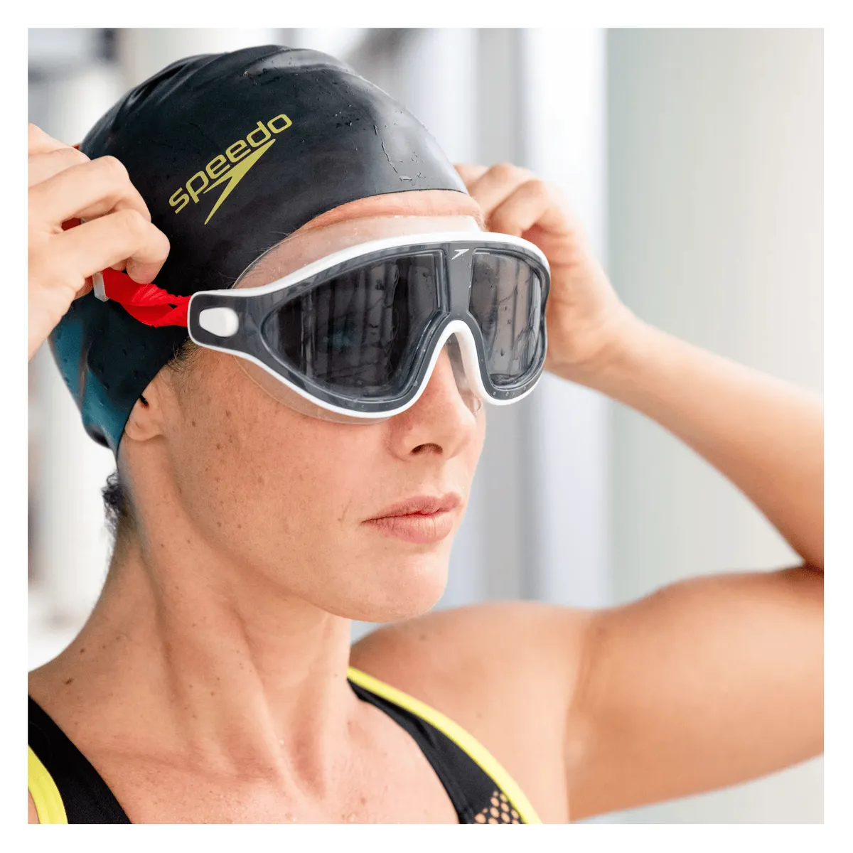 SPEEDO - Lente para Natacion Speedo Biofuse Rift Mask Rojo