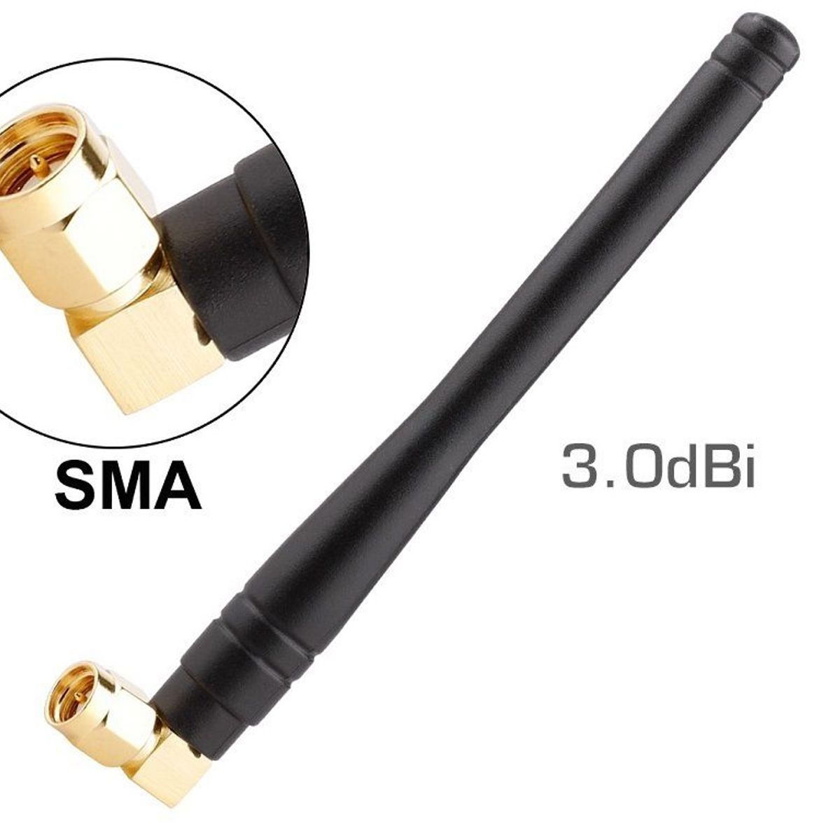 GENERICO - ANTENA OMNIDIRECCIONAL WIFI 3DBI SMA MACHO 24ghz - ROUTER TARJETA RED