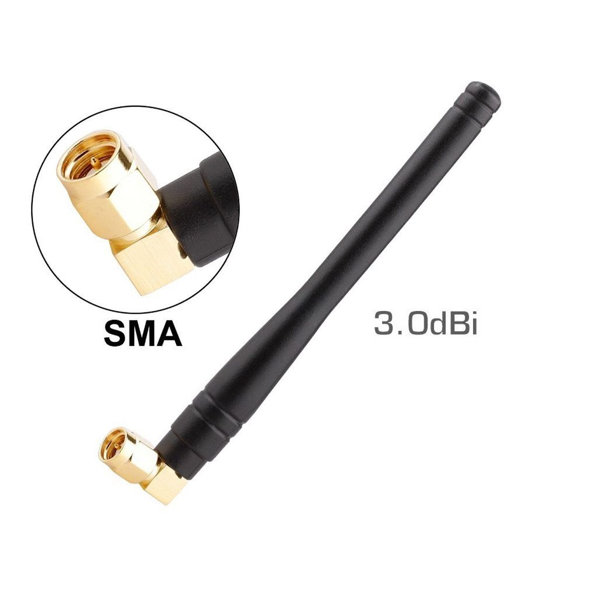 GENERICO - ANTENA OMNIDIRECCIONAL WIFI 3DBI SMA MACHO 24ghz - ROUTER TARJETA RED